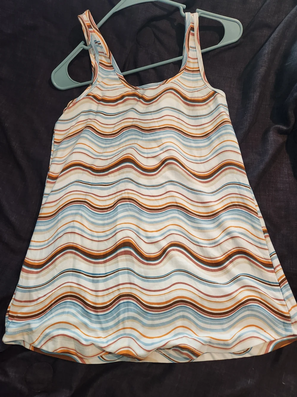 Womens Striped Wave Tank Top NWOT Size Large - Picture 2 of 3
